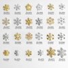 COOSLIM 30PCS Christmas Snowflake Nail Charms, Silver Snowflake Nail Art Charms for Acrylic Nails, 3D Alloy Snowflake Charms for Women Manicure DIY Crystals Winter Christmas Nails S3