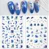 10 Sheets Ocean Nail Stickers Decals Summer Nail Decals 3D Self Adhesive Mermaid Nail Art Stickers Beach Fishtail Shellfish Starfish Designs Nail Art Supplies for Women Nail Manicure Decorations