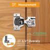 Chibery 10 Pack 1/2" Overlay 4D Soft Close Concealed Hinges for Face Frame Door, Adjustable Closing Speed, Self Close Satin Nickel, 105° Open Angle Concealed Stainless Steel Hinges for Cabinet