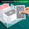 Canasta Card Holder for Playing Cards - 6 Deck Playing Card Tray Plastic Playing Card Holder Tray Playing Card Deck Holder Revolving Card Holders for Playing Cards - Valentines Gift Card Game Holder