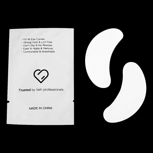 i-Laesh 100 Pairs Eye Pads for Lash Extensions - 100% Natural Aloe Vera Hydrogel Gel Under Eye Pa...