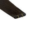 Full Shine Genius Weft Hair Extensions Hair Weft Extensions Brown Hair Extensions Sew In 16 Inch 50G Hand Tied Weft Real Human Hair Sew In Extensions Straight Hair Color Dark Brown
