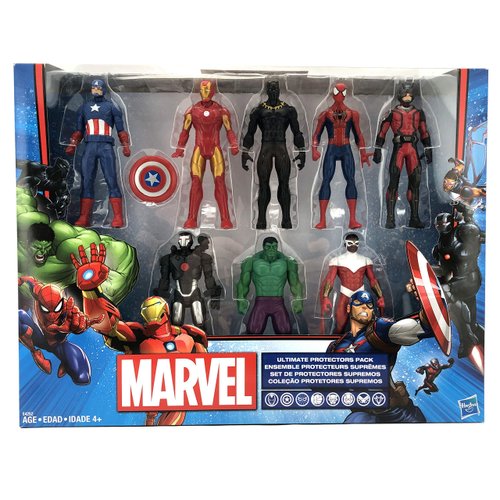 Marvel Avengers Action Figures - Iron Man, Hulk, Black Panther, Captain America, Spider Man, Ant Man, War Machine & Falcon! (8)