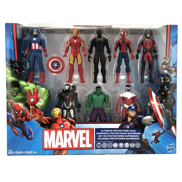Marvel Avengers Action Figures - Iron Man, Hulk, Black Panther, Captain America, Spider Man, Ant Man, War Machine & Falcon! (8)