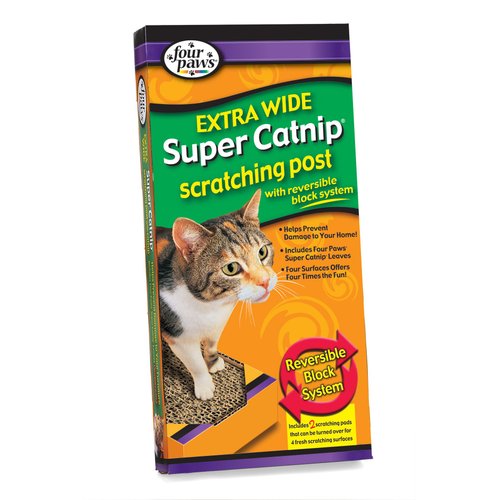 Four Paws Super Catnip Extra Wide Cat Scratching Post
