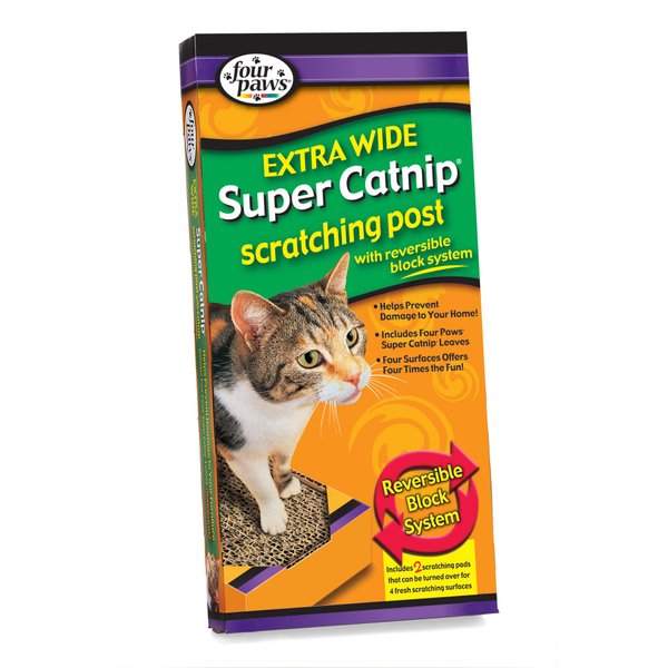 Four Paws Super Catnip Extra Wide Cat Scratching Post