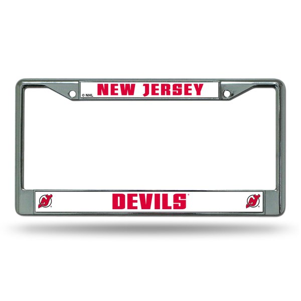 Rico Industries New Jersey Devils Standard Chrome License Plate Frame 6 x 12.25-"