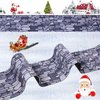 Marspark Christmas Village Accessories 5 x 50 Inch Christmas Miniature Road Village Street Mat Xmas Village Snow Street Decorations for Little Village Landscape (Gray Gravel Road Style)
