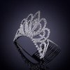 Bseash Mini 4.4" Silver Crystal Tiara Crown Headband Princess Elegant Crown with combs pin for Women Girls Bridal Wedding Prom Birthday Party