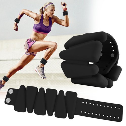 Prodigen Wrist & Ankle Weights for Women, Wearable Silicon Arm & Leg Weights, Size Adjustable Ankle Weights，Wearable Bracelet for Strength Training Walking Running Yoga Pilates Jogging for Men Set of 2 (1 lb each)