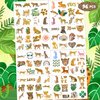 8 Sheets (96PCS) Cheetah Tattoos Temporary Jungle Theme Birthday Party Supplies Favors Decorations Tattoo Stickers for Boys Girls Gifts Classroom School Prizes Rewards