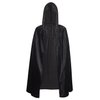 iunoket Kids Black Cloak Hooded Robe Medieval Cosplay Wizard Costume Knight Outfit Halloween Velvet Cape