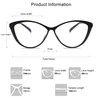 SOJOS Oversized Cateye Blue Light Blocking Glasses Women TR90 Lightweight Frame Computer Eyeglasses SJ5057 with Black Frame/Anti-Blue Light Lens