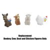 Replacement Parts for Little-People Christmas Nativity Playset - Replacement Donkey, Cow, Goat and Chicken ~ Works with FPT07, DPX53, J2404 and Many Other Sets