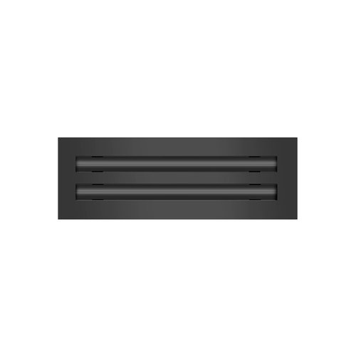 BUILDMART - 12" Linear Slot Diffuser - (2 Slot) Double Slot - Black Decorative Air Vent - Modern AC Vent Cover for Ceiling, Walls & Floors - Texas Buildmart