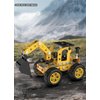 Jixin Xyzhi Sets Metal Assembly Toys Model Excavator Kits STEM Projects Model Car Kits to Build Jixin Xyzhi Birthday Gifts for Kids 8-16 Yellow