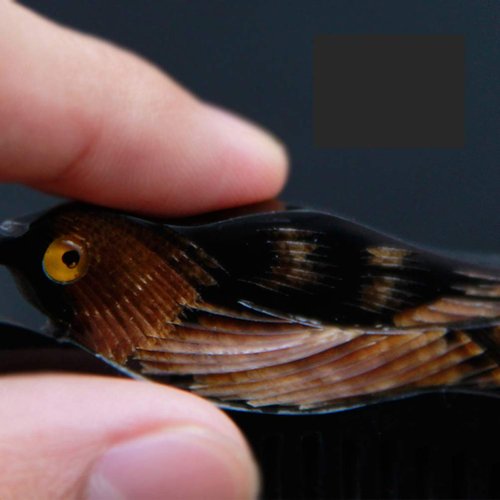 SUPVOX Natural Ox Horn Hair Comb Anti Static Massage Comb Wide Tooth Hair Brush Comb for Salon Hairdressing Styling (Black)