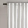 Madison Park White Curtains For Living room , Transitional-Rod Pocket Curtains For Bedroom , Andora Embroidered Back Tab Fabric Window Curtains , 50" x 95", 1-Panel Pack