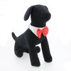 DOGGIE DESIGN Red Satin Dog Bow Tie Collar