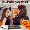 Halloween Family Makeup Kit, All-in-one Easy On & Easy Off set for Halloween Party Supplies, Halloween Cosplay, Face Paint & Body Paint, Halloween Costume Makeup, Zombie Cosplay