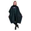 Betty Dain Embroidered Love Cutting/Styling Cape, Stylish, Lightweight Iridescent Fabric with Embroidered Decal, Versatile Color and Water-Resistant, Snap Neck Closure, Black/Multi, 45 x 60