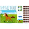Morcheiong Pin The Tail on The Horse Birthday Game with 48pcs Tails for Kids Farm Birthday Party Supplies Decorations Favors