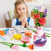 Drama Planet Flower Craft Kit for Kids, Make Your Own Flower Bouquet with Air Dry Clay, Arrange Clay Flowers & Create Personalized Art, Great Gifts for Girls