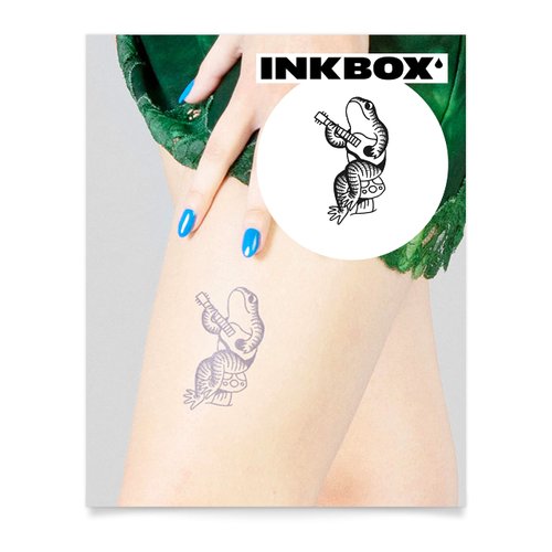 Inkbox Temporary Tattoos, Semi-Permanent Tattoo, One Premium Easy Long Lasting, Water-Resistant Temp Tattoo with For Now Ink - Lasts 1-2 Weeks, Peace Frog, 3 x 3 in