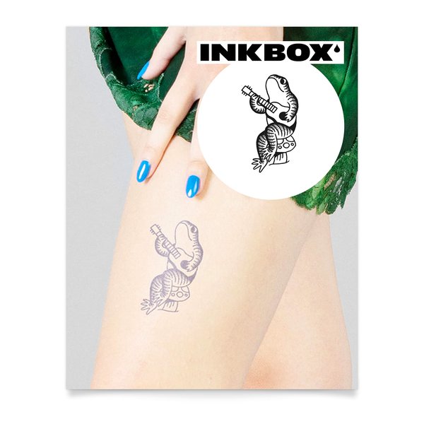 Inkbox Temporary Tattoos, Semi-Permanent Tattoo, One Premium Easy Long Lasting, Water-Resistant Temp Tattoo with For Now Ink - Lasts 1-2 Weeks, Peace Frog, 3 x 3 in