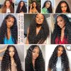 Deep Wave U Part Human Hair Wig Curly U Part Wigs Glueless Human Hair wigs for Black Women None Lace Front Wigs Full Head Clip In Half Wig UPart Hair Extension Natural Color 180% Density 18 Inch