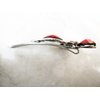 Generic Retro bohemian crystal heart bobby pin hair pin hair clip with gems and crystals Set: A (Primary color: Red)