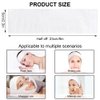 50PCS Disposable Spa Facial Headbands Elastic Non-woven Headband with Magic Tape Stretch Soft Skin Care Hair Band with Straps for Salons Supplies White