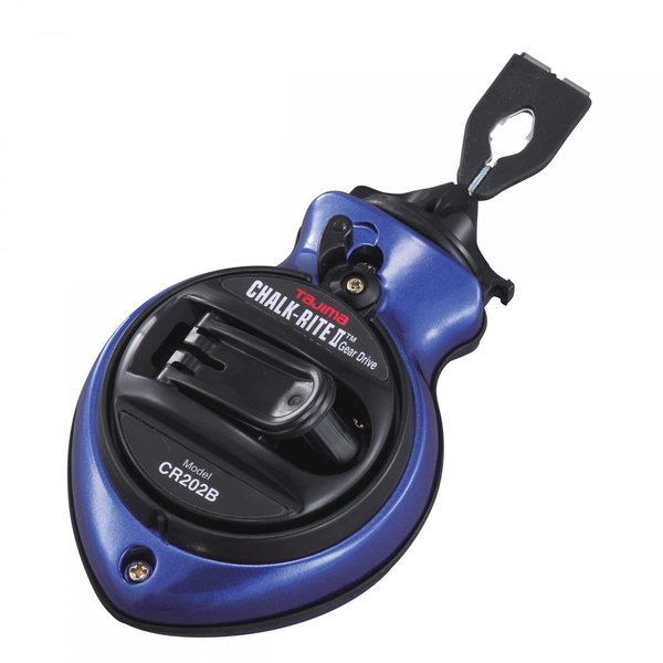 Tajima CR202B-P Chalk Rite II - Contractor Grade Ultra Thin Chalk Line,Blue