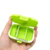 Honbay 2PCS Vitamin Organizer Box Portable Small Pill Case with 3 Removable Compartments for Travel or Daily Use