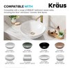 Kraus PU-L10BG Bathroom Pop-Up Drain Assembly for Vessel Sinks Without Overflow, with Extended Thread for Thicker Countertops, 10 3/4 Inch, Brushed Gold