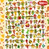 100 PCS Mexican Fiesta Mariachi Taco Temporary Tattoos Stickers Birthday Party Decorations Favors Supplies Cinco De Mayo Avocado Taco Mexican Festival Theme Girls Boys Classroom School Prizes Reward