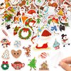 Christmas Foam Stickers Assorted Merry Christmas Shaped Self-Adhesive Sticker for Art Greeting Cards Craft