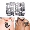 Leadigol 2 Sheets Tattoo Kit, Body Art Templates, DIY Tattooing Template Temporary Stickers Body Painting, India Henna Template Hand Body Art Stickers, Henna Body Art Templates