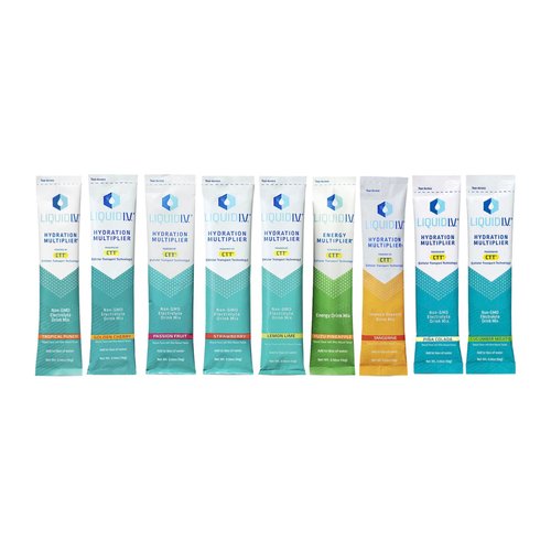COMBO BREAKER Liquid IV Hydration Multiplier + Energy Multiplier Variety Pack | Hydration Powder Packets | Electrolyte Drink Mix | Easy Open Single-Serving Stick | Immune Support | Non-GMO (9 Count)