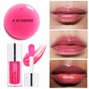 Nobeka 2 PCS Plumping Lip Glow Oil(CHERRY), Clear Tinted Lip Gloss Set, Moisturize Nourish and Enhance Your Lips with a Natural Long-Lasting Shine - Perfect for Any Occasion