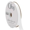 Berwick Offray 7/8" Wide Double Face Satin Ribbon, White, 100 Yards