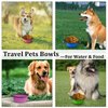 LAVAED 4 Pack Collapsible Dog Bowl Portable Foldable Travel Pets Bowls Cats Water Feeding Food Bowls Silicone Expandable Cup Dish Puppies for Walking Camping Outdoors with Carabiner Clip