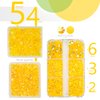 qiipii 3 Boxes 5070PCS Orange Yellow AB Resin Rhinestones for Crafting Flatback Jelly Resin Stones 2mm 3mm 4mm 5mm 6mm Non-Hotfix Gems Diamonds Crystals for Nails Face Makeup Tumblers Mugs DIY Crafts