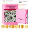 HKHDICL Piggy Bank Toys for Kids Girls Aged 6 7 8 9 10,ATM Cash Coin Electronic Money Bank Password Saving Box for Kids Girls Toys Age 6-10,Birthday Toys for 8-10 Age Girls Kids (Pink)