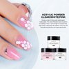 Morovan Acrylic Nail Kit: Clear Pink White Acrylic Powder and Professional Liquid set for Acrylic Nails Extension for Beginner DIY at Home with Acrylic Nail Brush