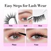 Lashes Natural Look False Eyelashes - Bepholan Fake Eyelashes 3D Super Fluffy False Lashes Clear Band Wispy Lashes 3-Pack Faux Mink Lashes(XMZ24)