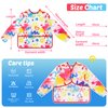 WERNNSAI Doodle Toddler Smock - Kids Arts Smocks for Girls Ages 3-8 Years Waterproof Painting Artist Smocks Eating Cooking Baking Gardening Chef Apron for Kids with Long Sleeve and 3 Pockets