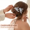 3 Pieces Bride Wedding Hair Comb Rhinestone Silver Bridal Hair Side Comb Crystal Hair Pieces Hair Pin Accessories for Women and Girls