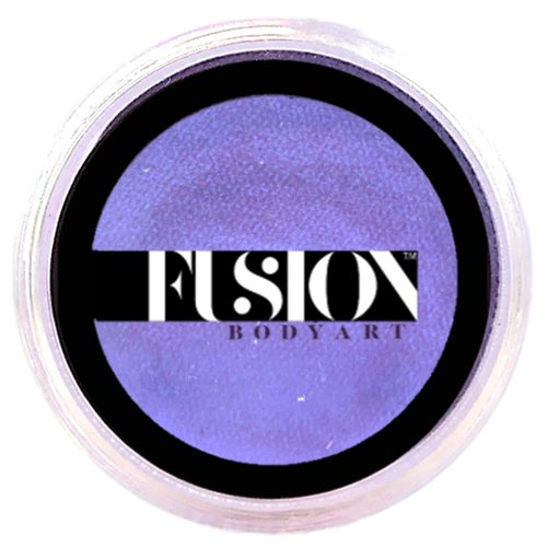 Fusion Body Art Pro Face Paint | Pearl Purple Magic (25gm), Professional Quality Water Activated Shimmery Face & Body Paint Supplies – Single Metallic Makeup Cake – Hypoallergenic, Non-Toxic, Safe