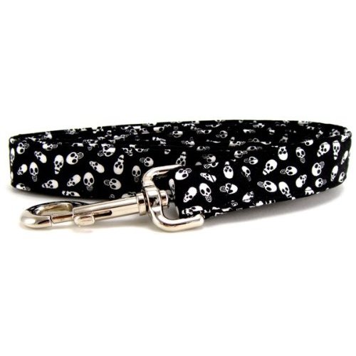 K9 Bytes Tiny Skulls Pirate Dog Leash for Walking, Running and Training Small